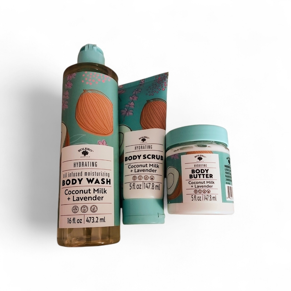 Hydrating Coconut Milk & Lavender Body Care Set-New